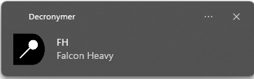 Decronymer notification example